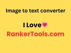 Image to Text Converter tool - Ranker tools